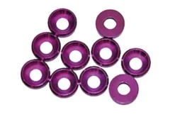 RONDELLA CONICA M4 ALLUMINIO - 10 PEZZI - VIOLA