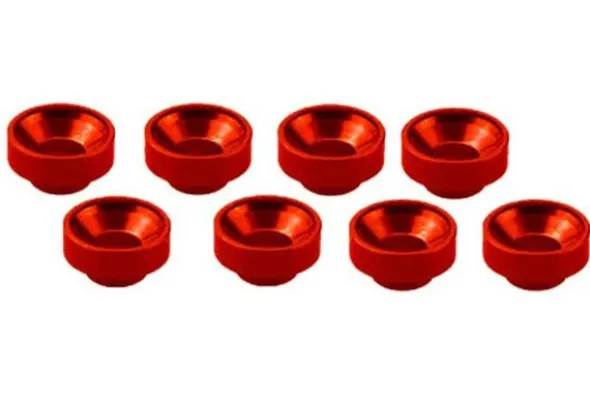 RONDELLA SERVOCOMANDO M3 ALLUMINIO - 8 PEZZI - ROSSO