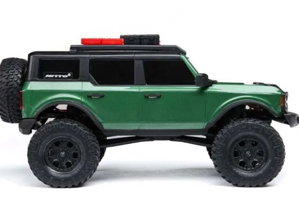 SCX24 FORD BRONCO 4X4 BRUSHED + BATTERIA E CARICABATTERIA - RTR SCALER 1:24 - VERDE