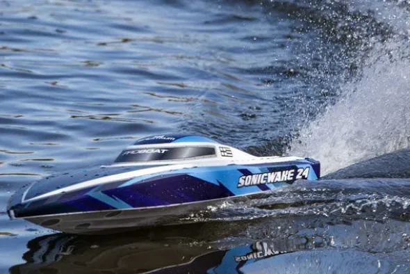 SONICWAKE 24" - DEEP V - RTR MOTOSCAFO - BLU