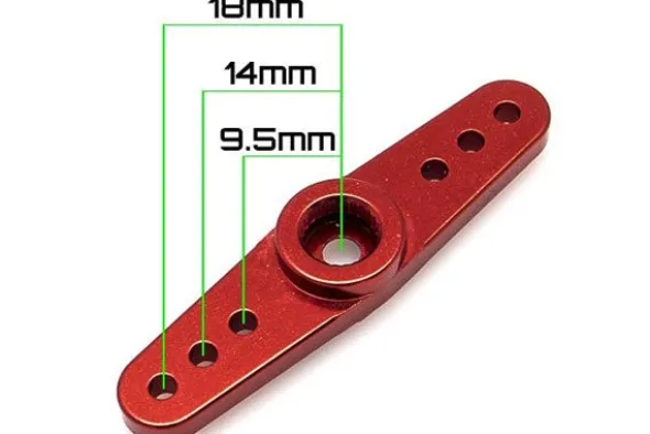 SQUADRETTA ALLUMINIO DOPPIO BRACCIO 25 DENTI - ROSSO
