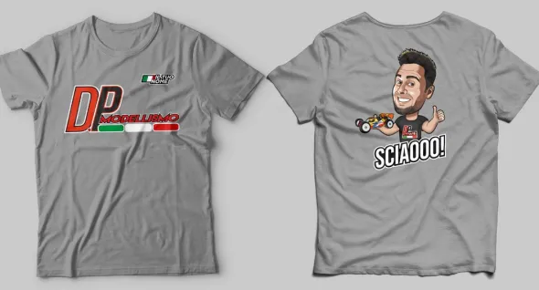 T-SHIRT GRIGIA D.P MODELLISMO PERSONALIZZATA - TAGLIA M