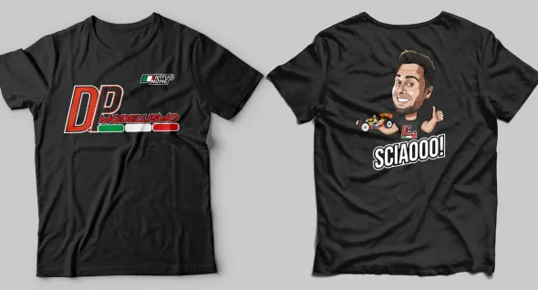 T-SHIRT NERA D.P MODELLISMO PERSONALIZZATA - TAGLIA M